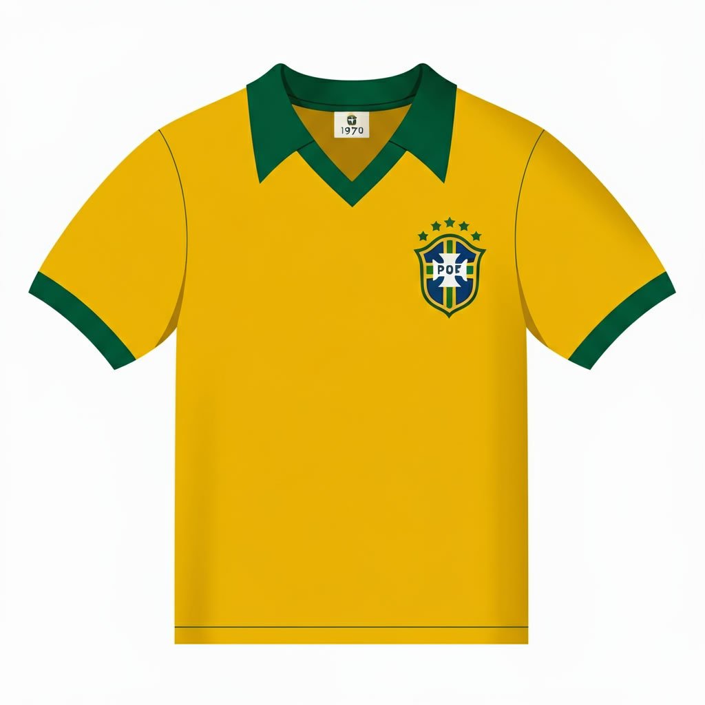 Camisa retro do Brasil de 1970